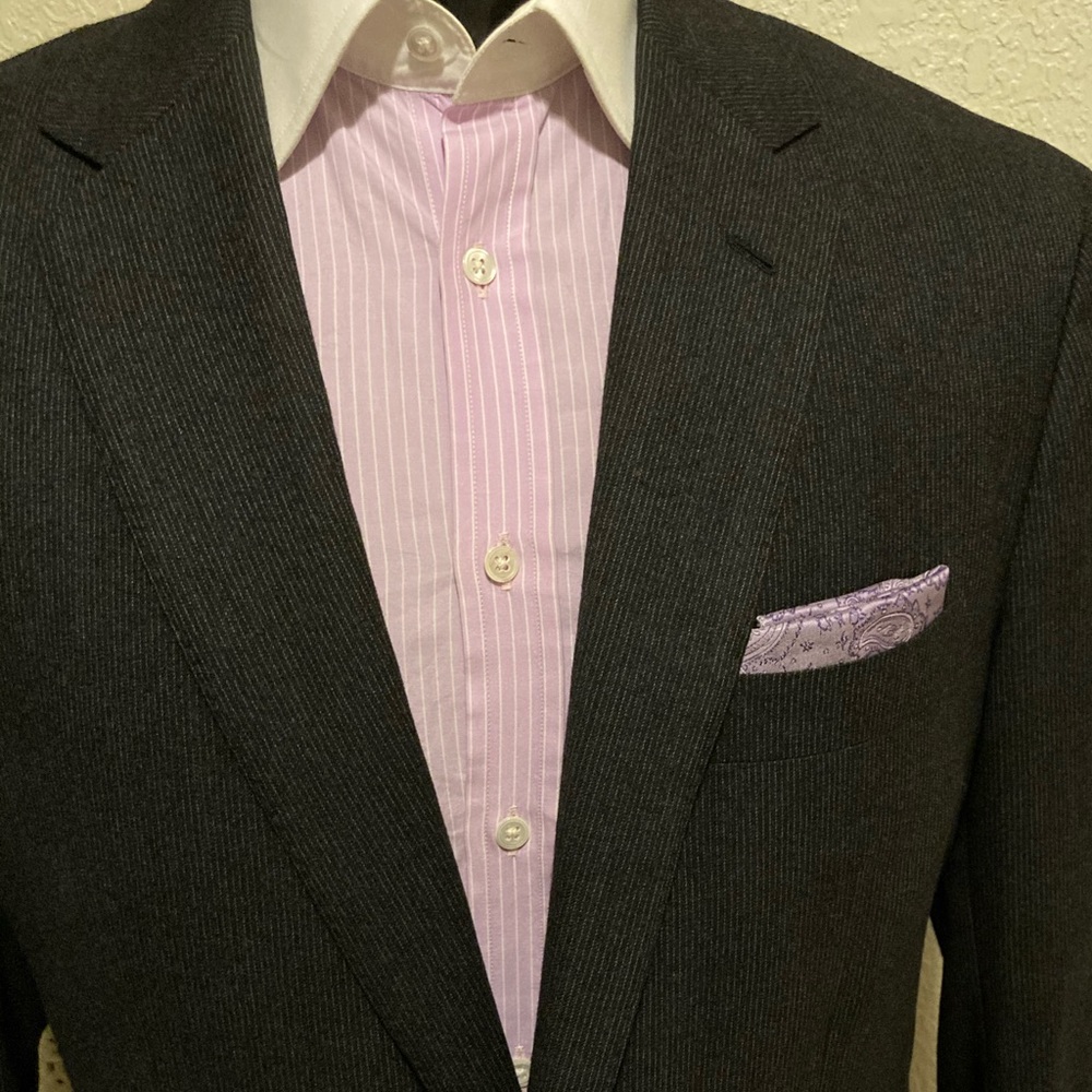 Kiton Sartorial Napoli Wool Suit 42R Charcoal